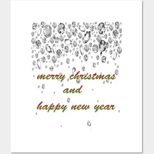 merry christmas and happy new year Posters and Art